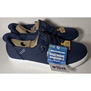 SKECHERS Hands Free Slip-Ins BOBS Skip Cute Keep it Sweet -Vegan- Navy - W6 NIB